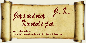 Jasmina Krndija vizit kartica
